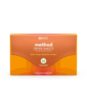 dryer sheets – ginger mango. 80 ct