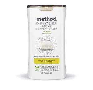 dishwasher packs – lemon mint. 54 ct